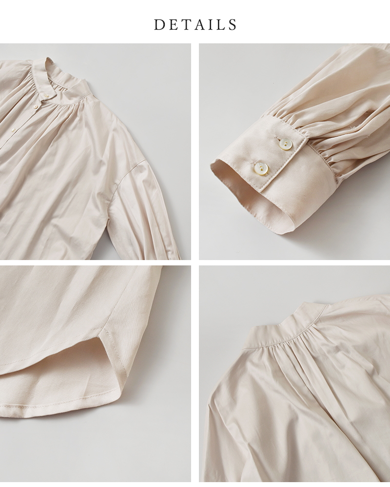 utilite(ユティリテ)サテンシルクソフトボリュームスリーブシャツut504aw11