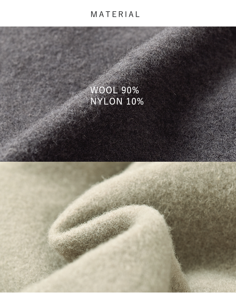 utilite(ユティリテ)SUPER110sウールビーバーフロントボタンポンチョコートut504aw72