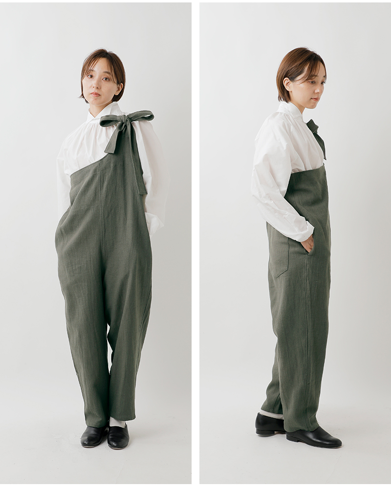 Vent Blanc(ヴァンブラン)コットンリネンワンショルダーパンツvbp253406