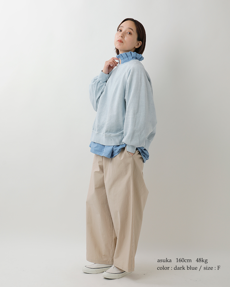 Veritecoeur(ヴェリテクール)コットンツイルタックフリルスタンドカラーFavoriteブラウスvc-2795