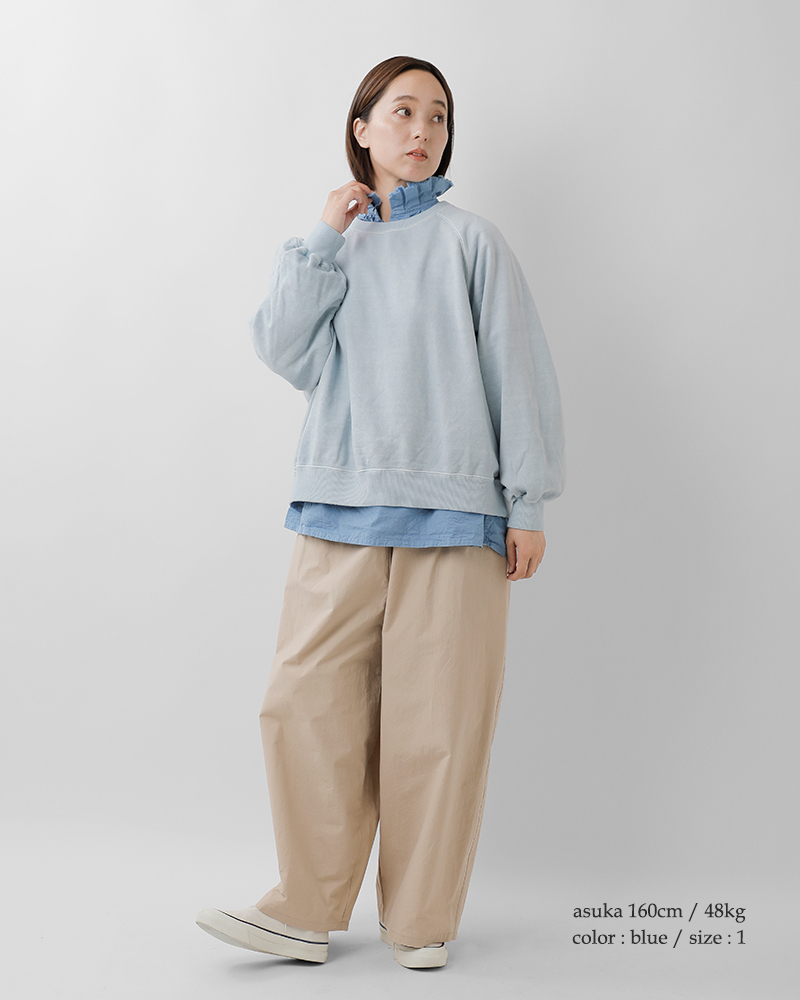 Veritecoeur(ヴェリテクール)スーピマコットンピグメント染長袖スウェットプルオーバーvcc-525