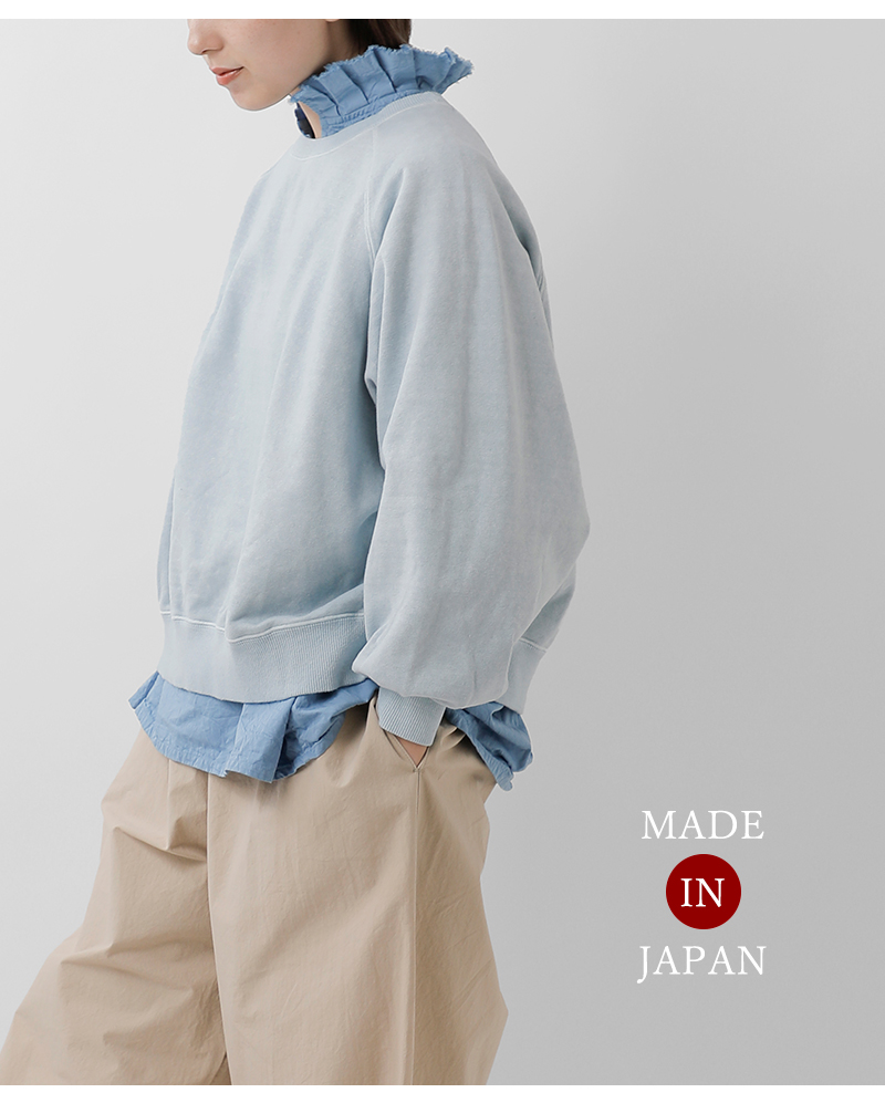 Veritecoeur(ヴェリテクール)スーピマコットンピグメント染長袖スウェットプルオーバーvcc-525