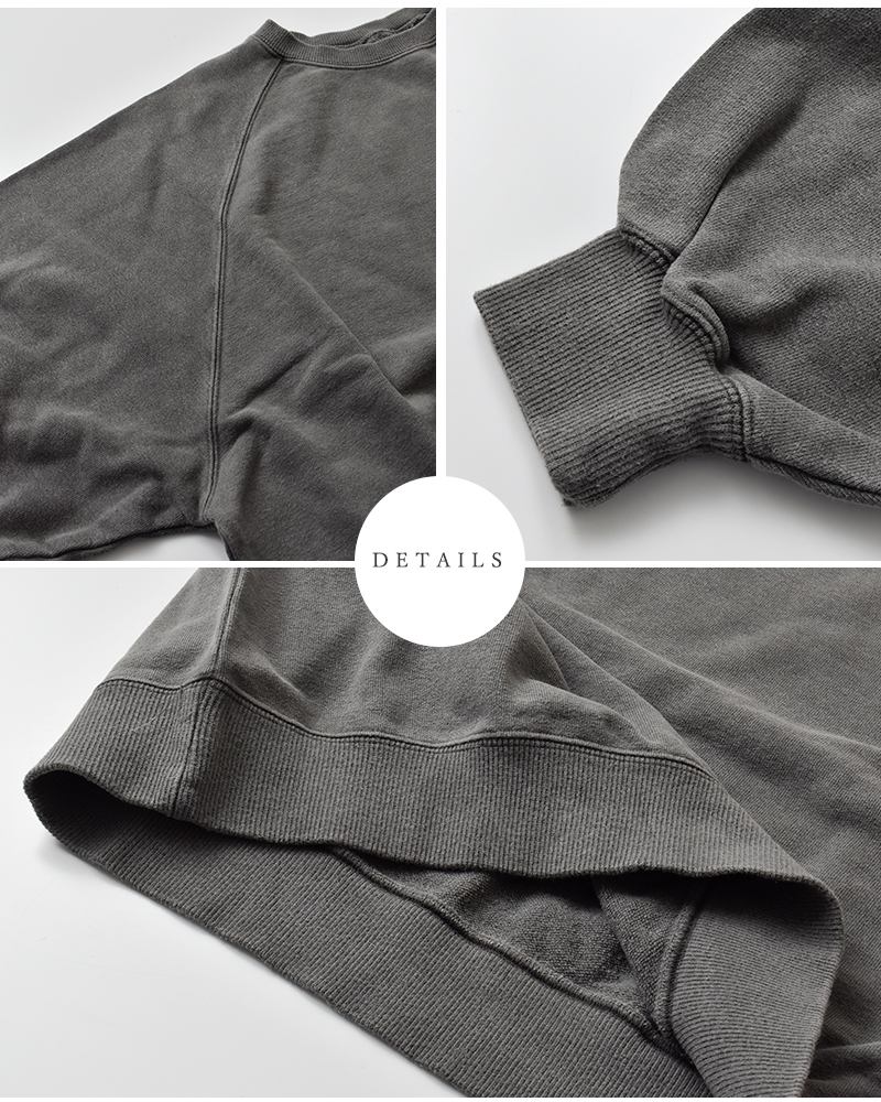 Veritecoeur(ヴェリテクール)スーピマコットンピグメント染長袖スウェットプルオーバーvcc-525