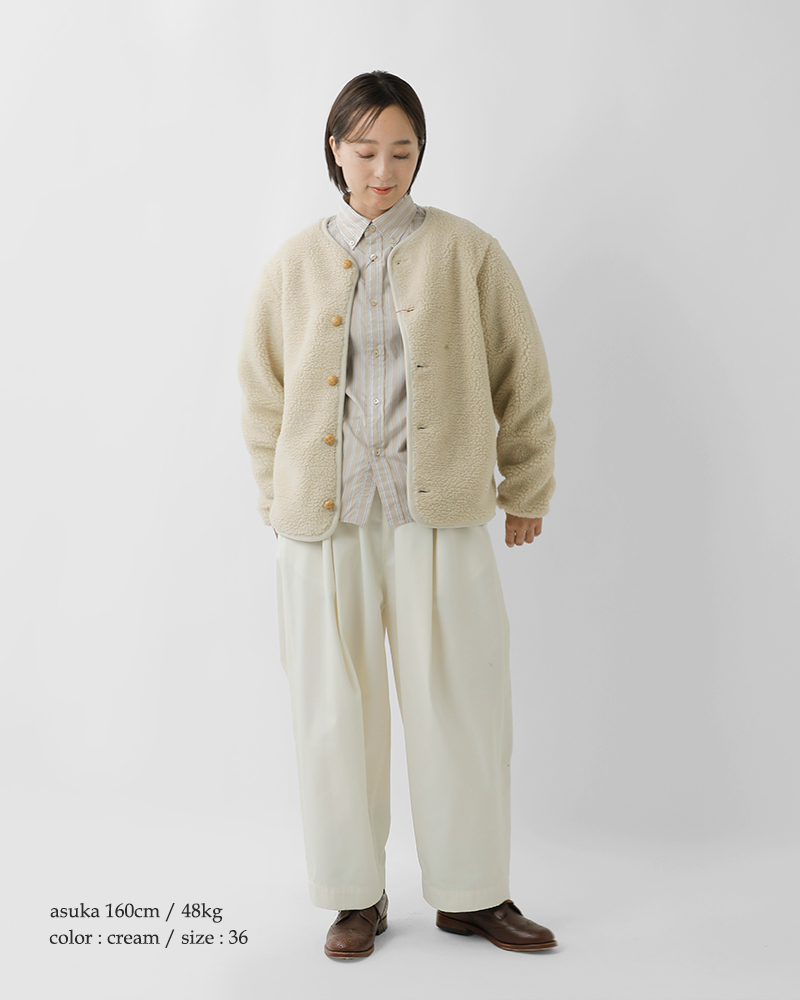 Vincent et Mireille(ヴァンソン エ ミレイユ)ボアカーディガンジャケットvm252bl25030