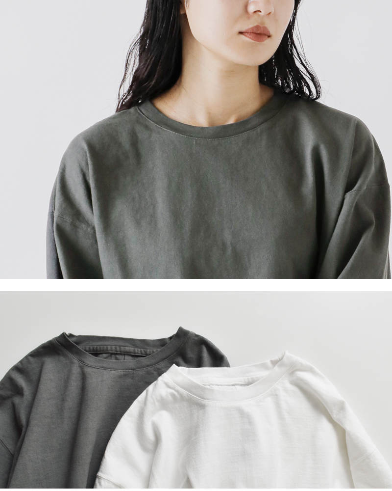 VOAAOV(ヴォアーブ)ヘビージャージーガーメントダイクルーネックプルオーバーvoct-o31