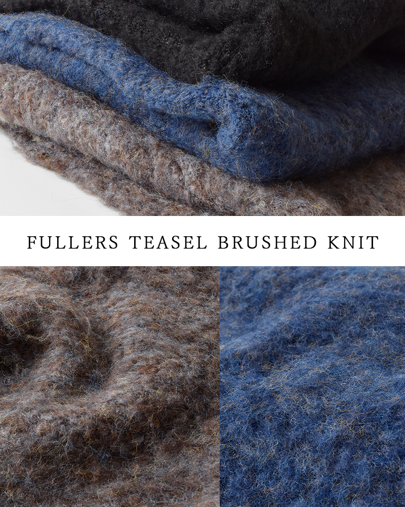 VOAAOV(ヴォアーブ)ブークレヤーンウールフラースチーゼルラグランニットプルオーバーvont-o102