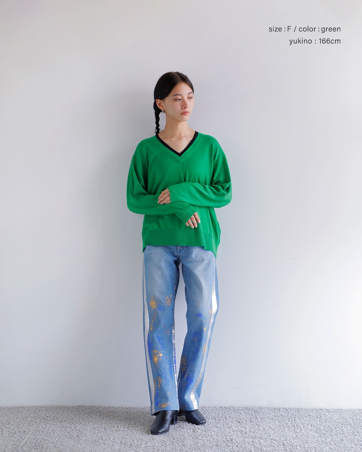 :AKANE UTSUNOMIYA(アカネウツノミヤ)ウールVネックニットプルオーバー wao-fk04-1002