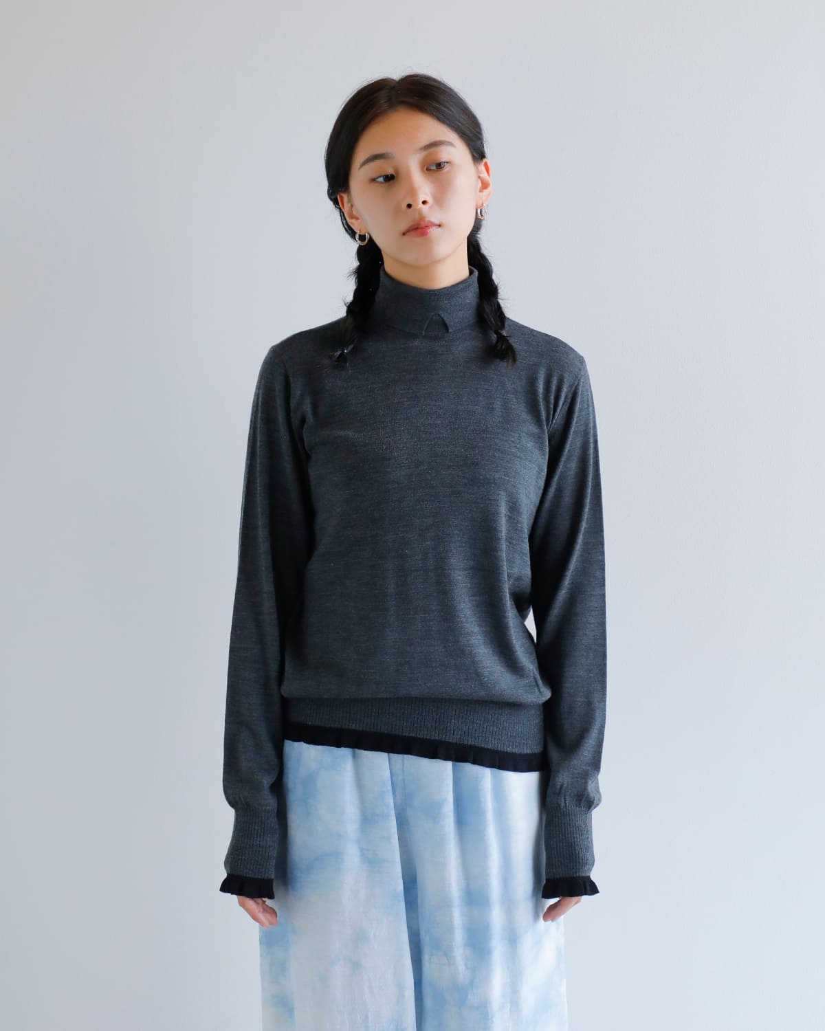 AKANE UTSUNOMIYA(アカネウツノミヤ)ウールタートルネックニットプルオーバー wao-fk15-1002