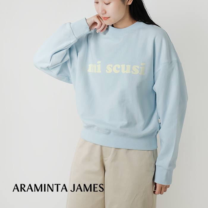 トップス ARAMINTA JAMES/PARIS SWEATSHIRT Araminta James Hotel Paris Sweatshirt | Washed Ocean Green