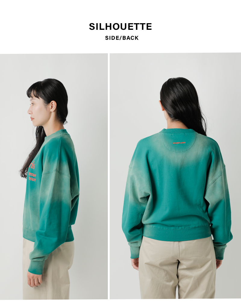 トップス ARAMINTA JAMES/PARIS SWEATSHIRT Araminta James Hotel Paris Sweatshirt | Washed Ocean Green