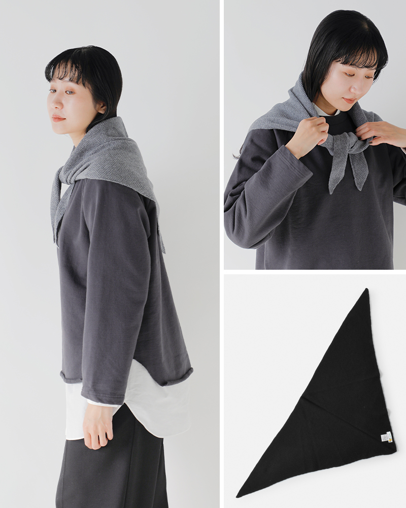 WILLIAM BRUNTON(ウィリアムブラントン)カシミヤトライアングルヘッドスカーフwb25-20