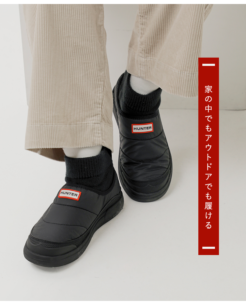 HUNTER(ハンター)イン/アウトパファーニットカフブーツ“IN/OUTPUFFERKNITTEDCUFFBOOT”wfs2265ren
