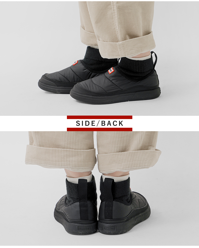 HUNTER(ハンター)イン/アウトパファーニットカフブーツ“IN/OUTPUFFERKNITTEDCUFFBOOT”wfs2265ren