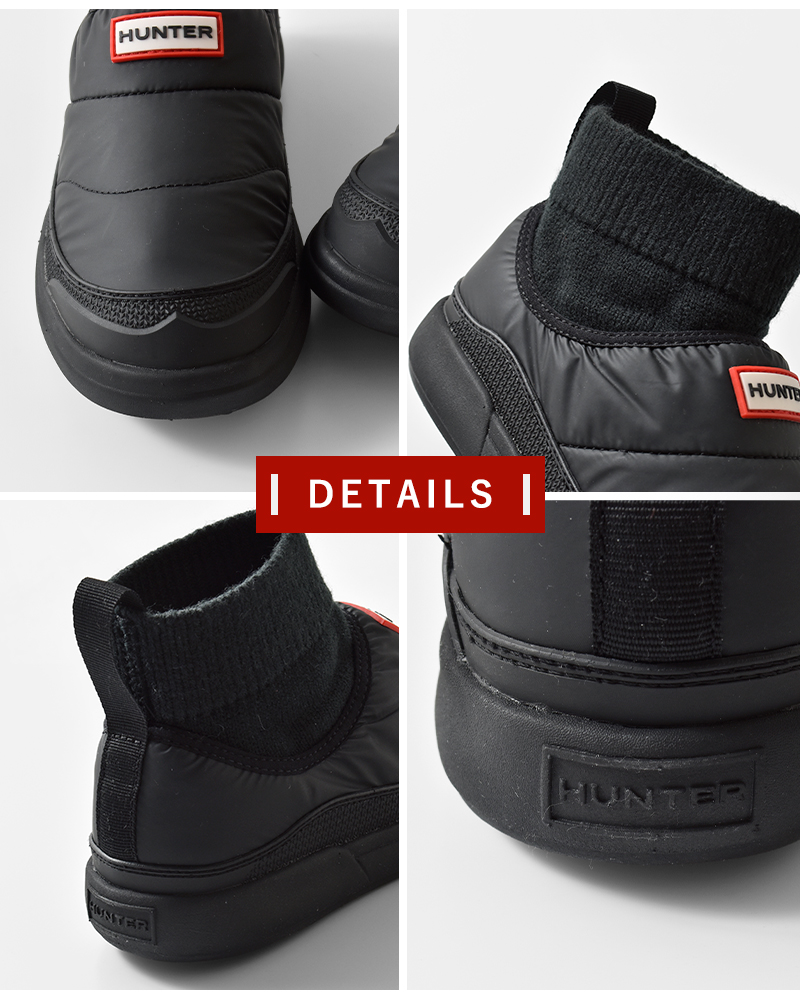 HUNTER(ハンター)イン/アウトパファーニットカフブーツ“IN/OUTPUFFERKNITTEDCUFFBOOT”wfs2265ren
