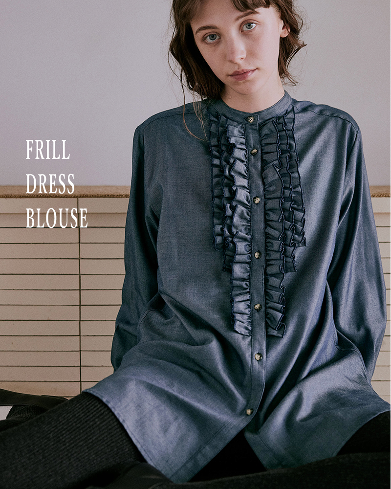 whyto(zCg)thXuEXgfrilldressblousehwht25fbl4081