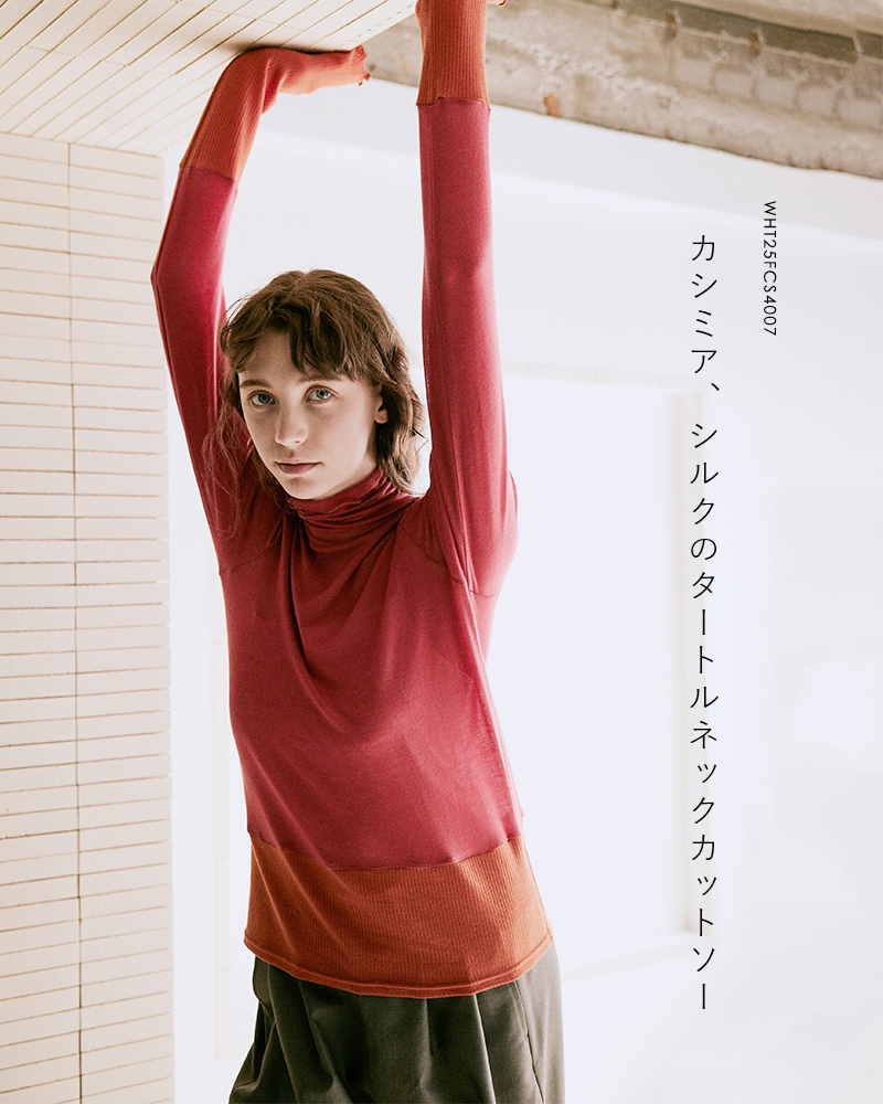 whyto(zCg)JV~VNJ[ubN^[gjbgvI[o[gcashmeresilkcolorblockturtlehwht25fcs4007