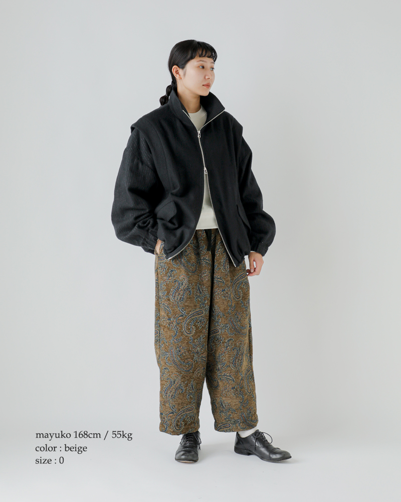 my beautiful landlet(マイ ビューティフル ランドレット)ゴブランシェニール ジャガード イージー パンツ wm07-pt252073