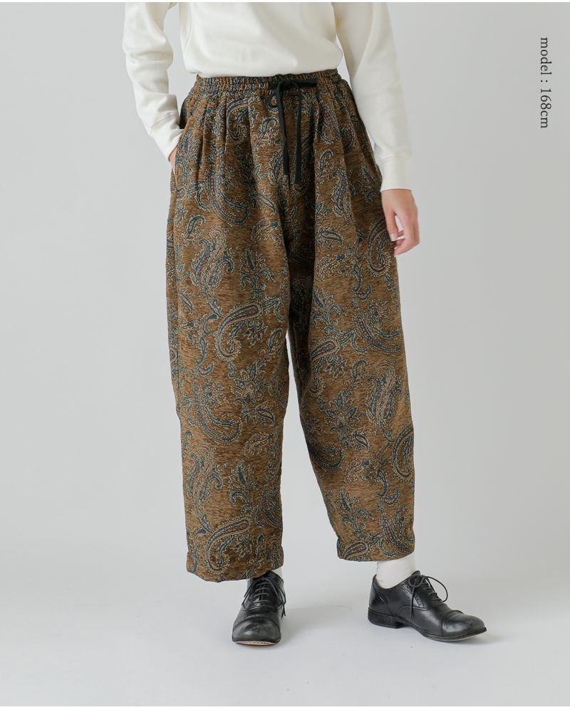 my beautiful landlet(マイ ビューティフル ランドレット)ゴブランシェニール ジャガード イージー パンツ wm07-pt252073