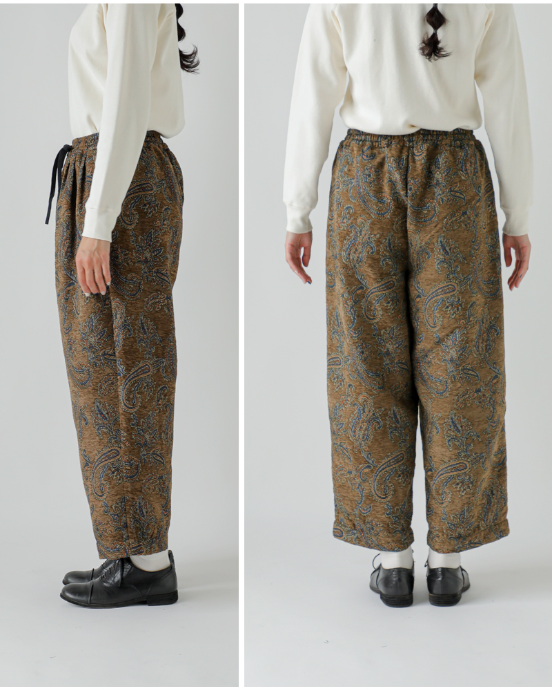 my beautiful landlet(マイ ビューティフル ランドレット)ゴブランシェニール ジャガード イージー パンツ wm07-pt252073