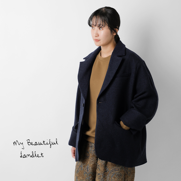 my beautiful landlet(マイ ビューティフル ランドレット)尾州ウールテーラードジャケットwm10-jk252101