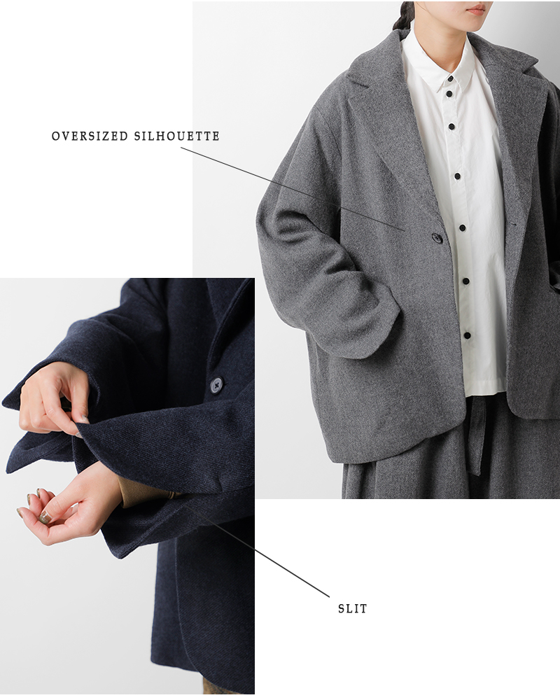 my beautiful landlet(マイ ビューティフル ランドレット)尾州ウールテーラードジャケットwm10-jk252101