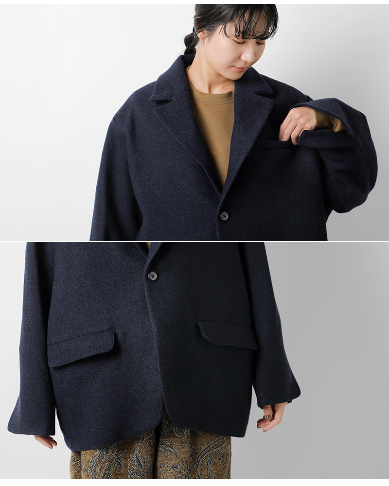 my beautiful landlet(マイ ビューティフル ランドレット)尾州ウールテーラードジャケットwm10-jk252101