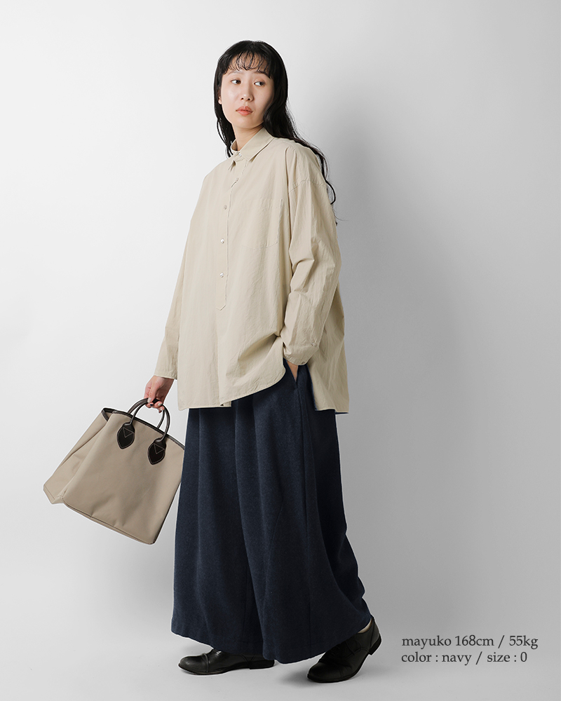 my beautiful landlet(マイ ビューティフル ランドレット)尾州ウールウエストタックパンツwm10-pt252103