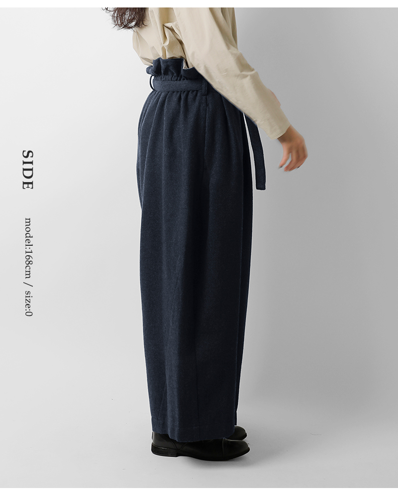 my beautiful landlet(マイ ビューティフル ランドレット)尾州ウールウエストタックパンツwm10-pt252103