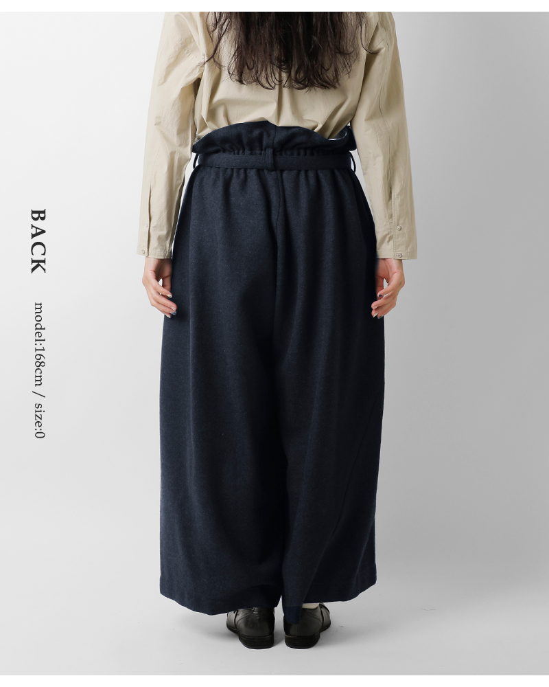 my beautiful landlet(マイ ビューティフル ランドレット)尾州ウールウエストタックパンツwm10-pt252103