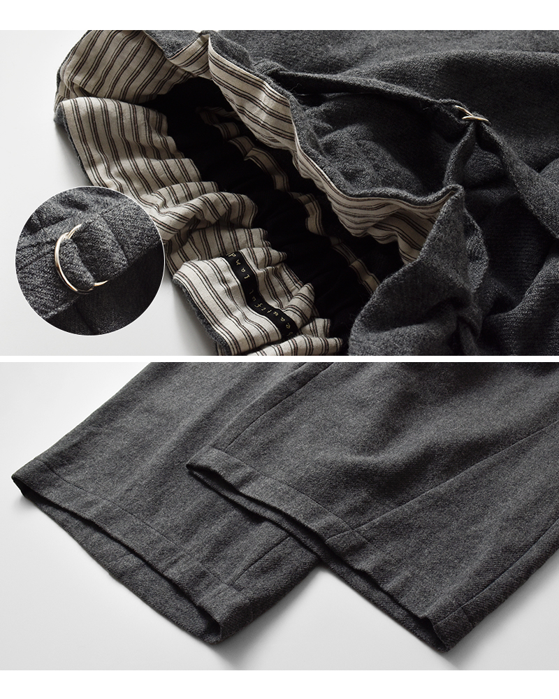 my beautiful landlet(マイ ビューティフル ランドレット)尾州ウールウエストタックパンツwm10-pt252103