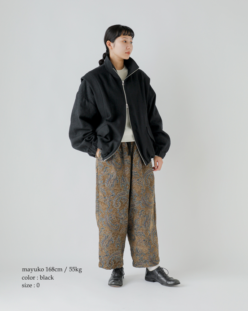 my beautiful landlet(マイ ビューティフル ランドレット)ボイルドコットンウールストライプジャケットwm11-bz252111