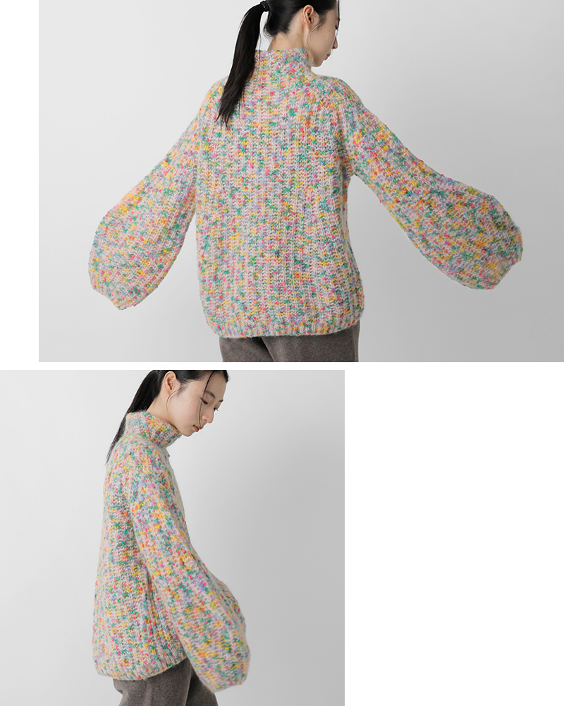 unfil(アンフィル)スーパーキッドモヘアコットンハイネックニットプルオーバー“superkidmohair＆cottonnepyarnribbed-knithigh-neckP/O”wvfl-uw112