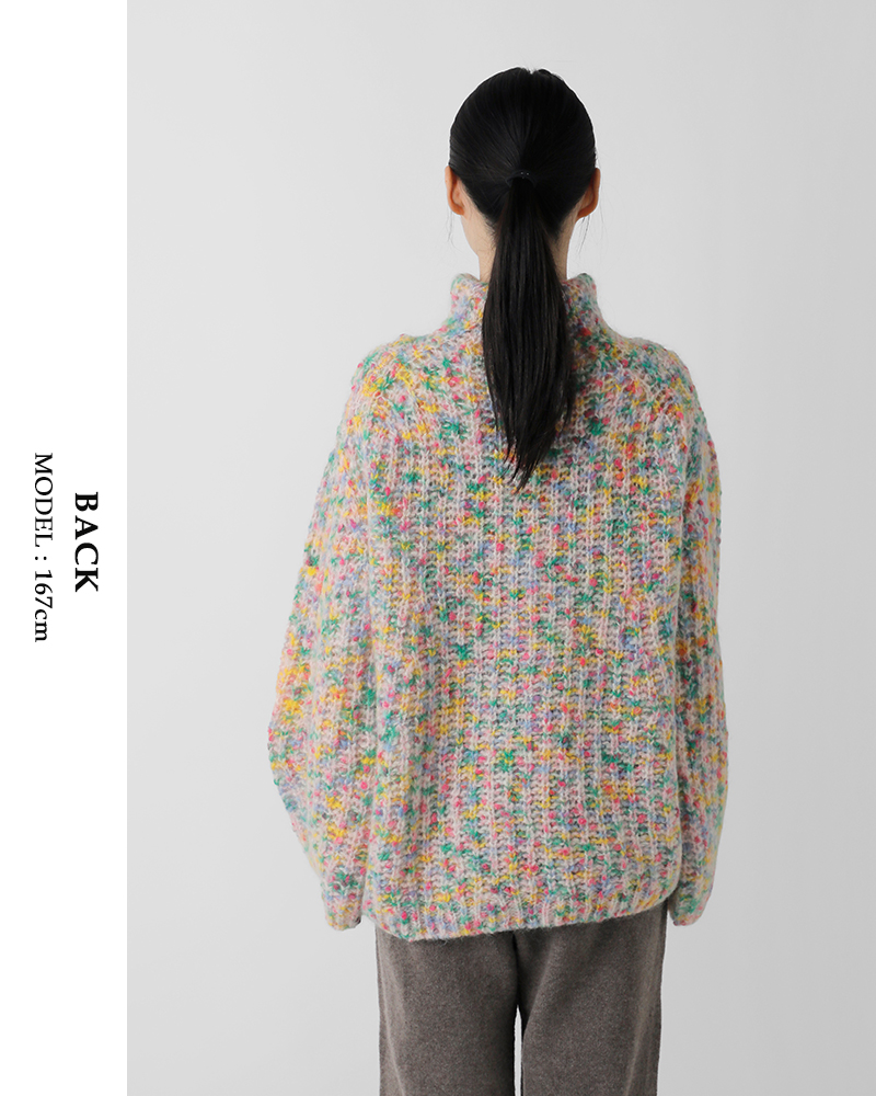 unfil(アンフィル)スーパーキッドモヘアコットンハイネックニットプルオーバー“superkidmohair＆cottonnepyarnribbed-knithigh-neckP/O”wvfl-uw112