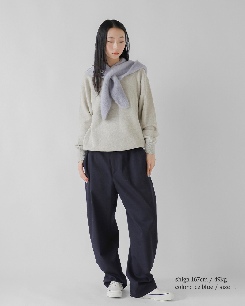 unfil(アンフィル)ストレッチスーパーキッドモヘアフードストール“stretchsuperkidmohairhoodedstole”wvfl-uw116