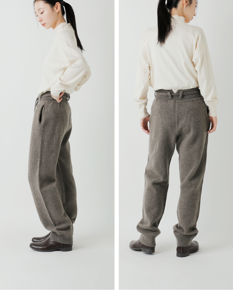 unfil(アンフィル)ファインラムウールベルトパンツ“finelambswoolbeltedpants”wvfl-uw119