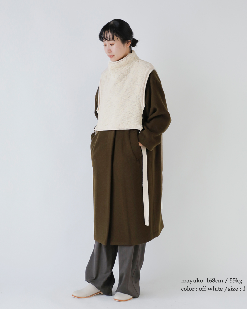unfilランダムウール コットン ハイネック 2way ベスト “random wool ＆ woolen cotton high-neck vest” wvfl-uw122