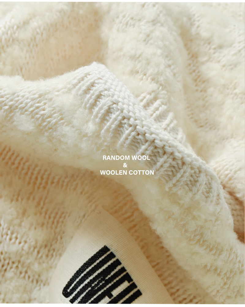 unfilランダムウール コットン ハイネック 2way ベスト “random wool ＆ woolen cotton high-neck vest” wvfl-uw122