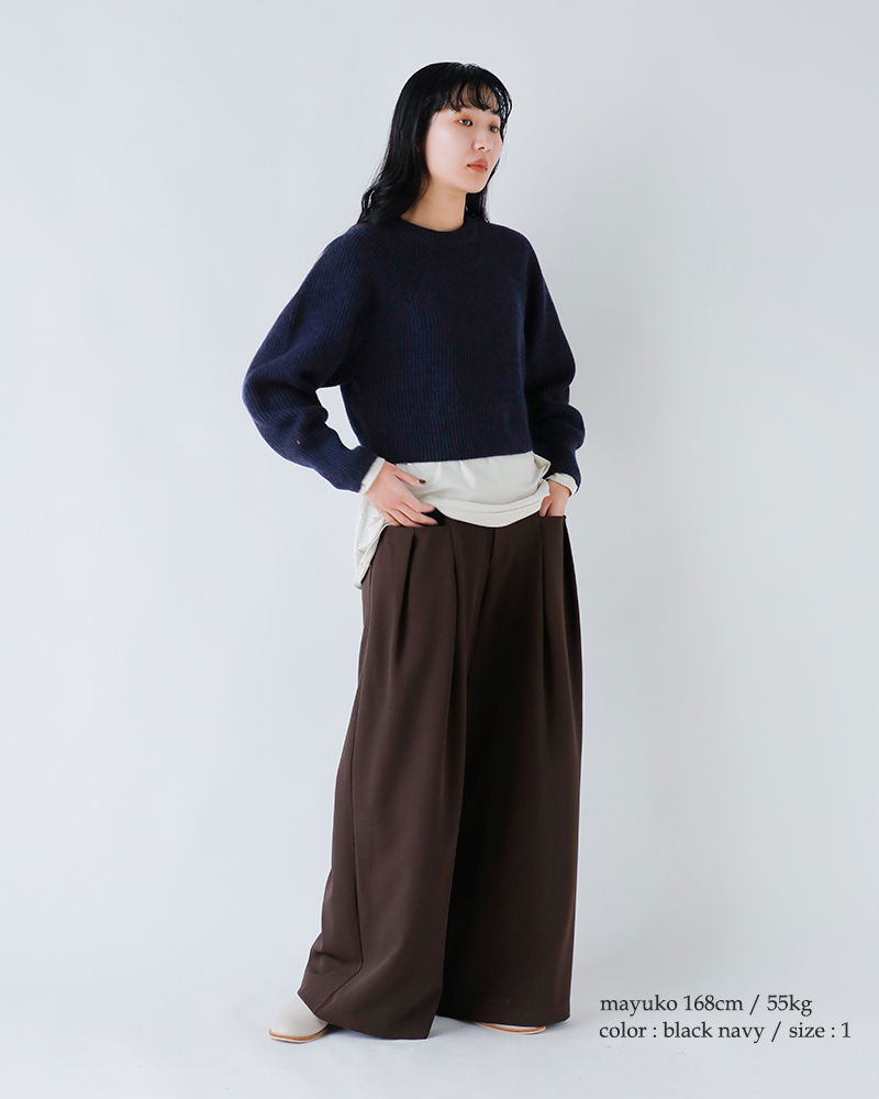 unfil(アンフィル)コットンエクストラファインラムウールリブニットプルオーバー“woolencotton＆ex.finelambswoolribbed-knitP/O”wvfl-uw123