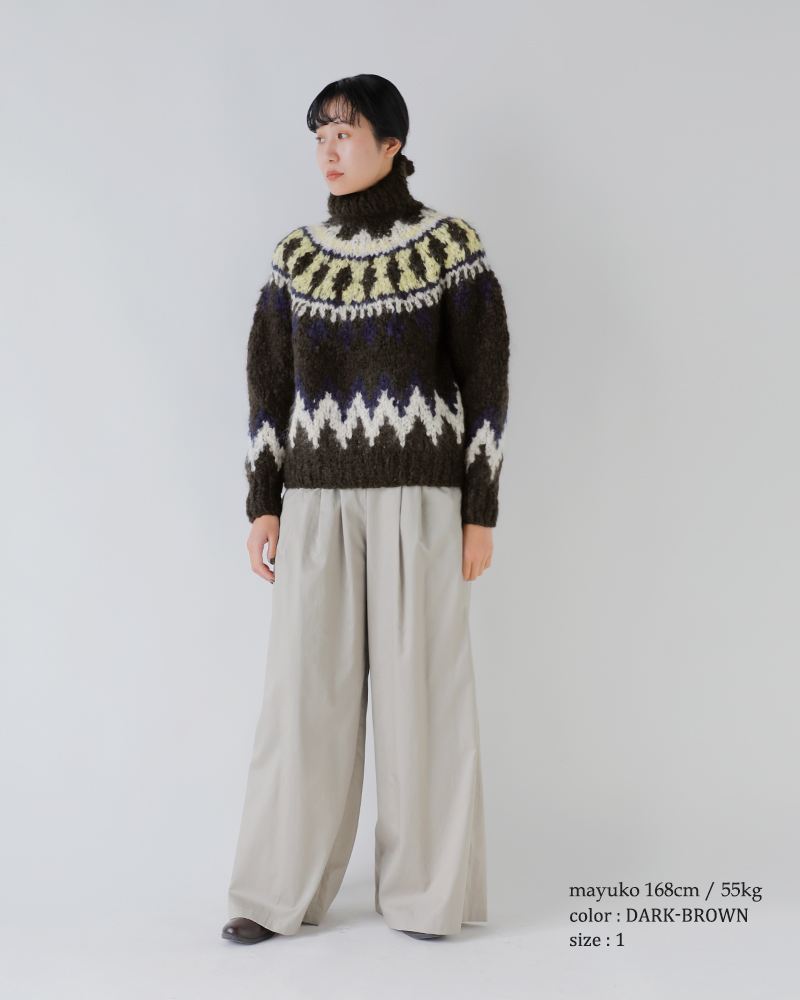 unfil(アンフィル)モヘアブレンドハンドニットハイネックプルオーバー“mohairblendhand-knithigh-neckP/O”wvfl-uw129