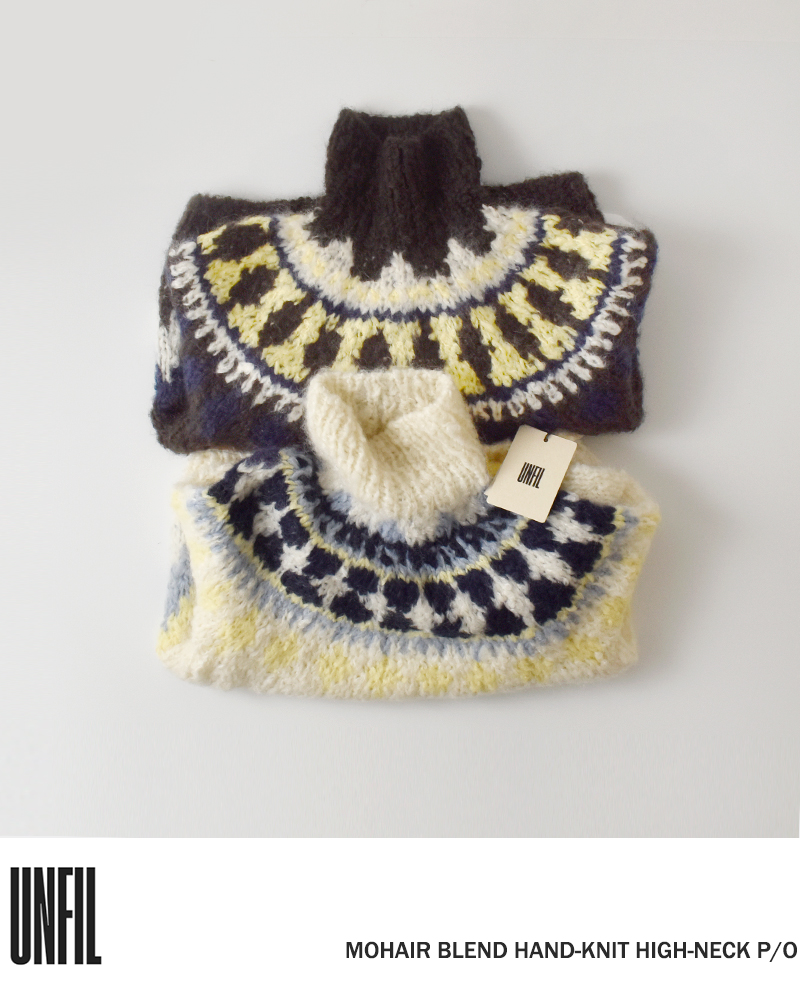unfil(アンフィル)モヘアブレンドハンドニットハイネックプルオーバー“mohairblendhand-knithigh-neckP/O”wvfl-uw129