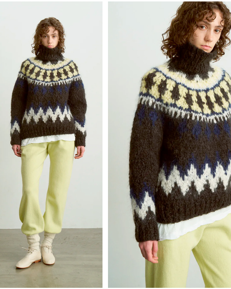 unfil(アンフィル)モヘアブレンドハンドニットハイネックプルオーバー“mohairblendhand-knithigh-neckP/O”wvfl-uw129