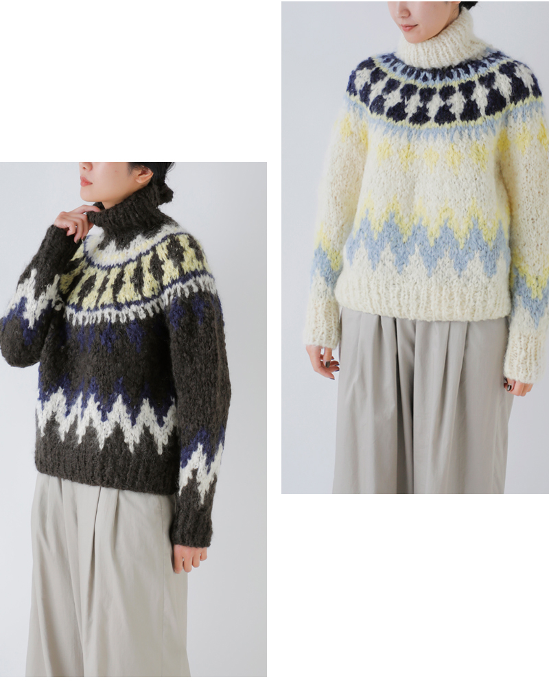 unfil(アンフィル)モヘアブレンドハンドニットハイネックプルオーバー“mohairblendhand-knithigh-neckP/O”wvfl-uw129