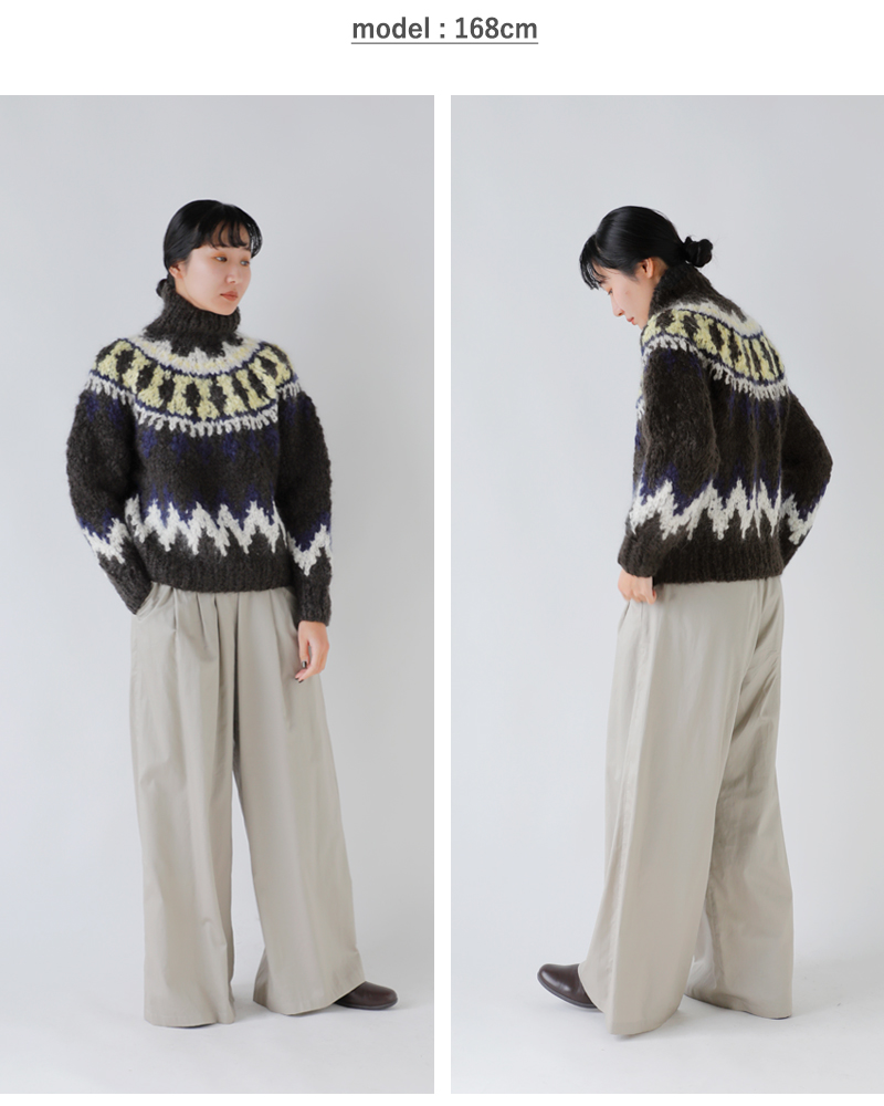 unfil(アンフィル)モヘアブレンドハンドニットハイネックプルオーバー“mohairblendhand-knithigh-neckP/O”wvfl-uw129