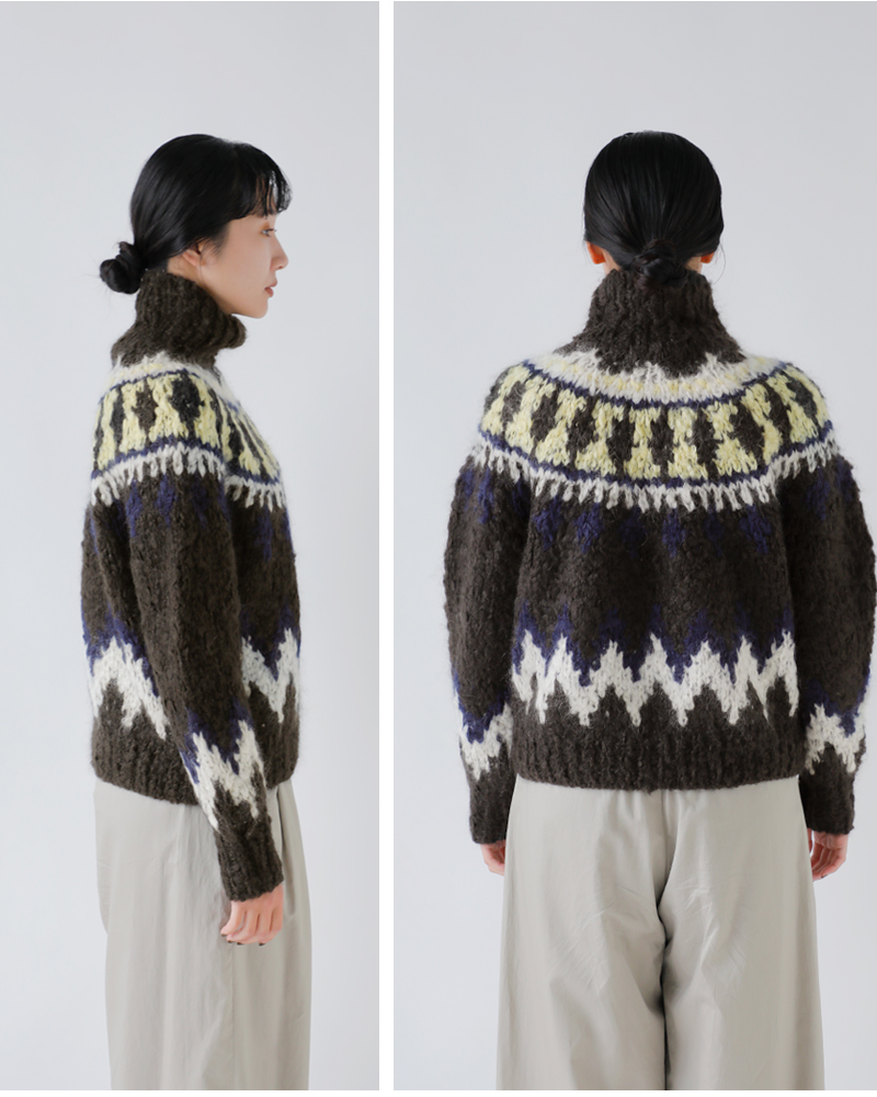 unfil(アンフィル)モヘアブレンドハンドニットハイネックプルオーバー“mohairblendhand-knithigh-neckP/O”wvfl-uw129