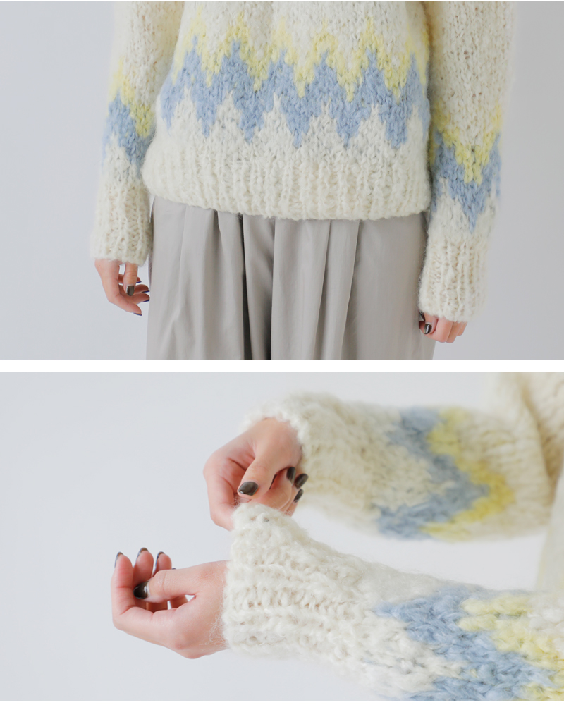 unfil(アンフィル)モヘアブレンドハンドニットハイネックプルオーバー“mohairblendhand-knithigh-neckP/O”wvfl-uw129