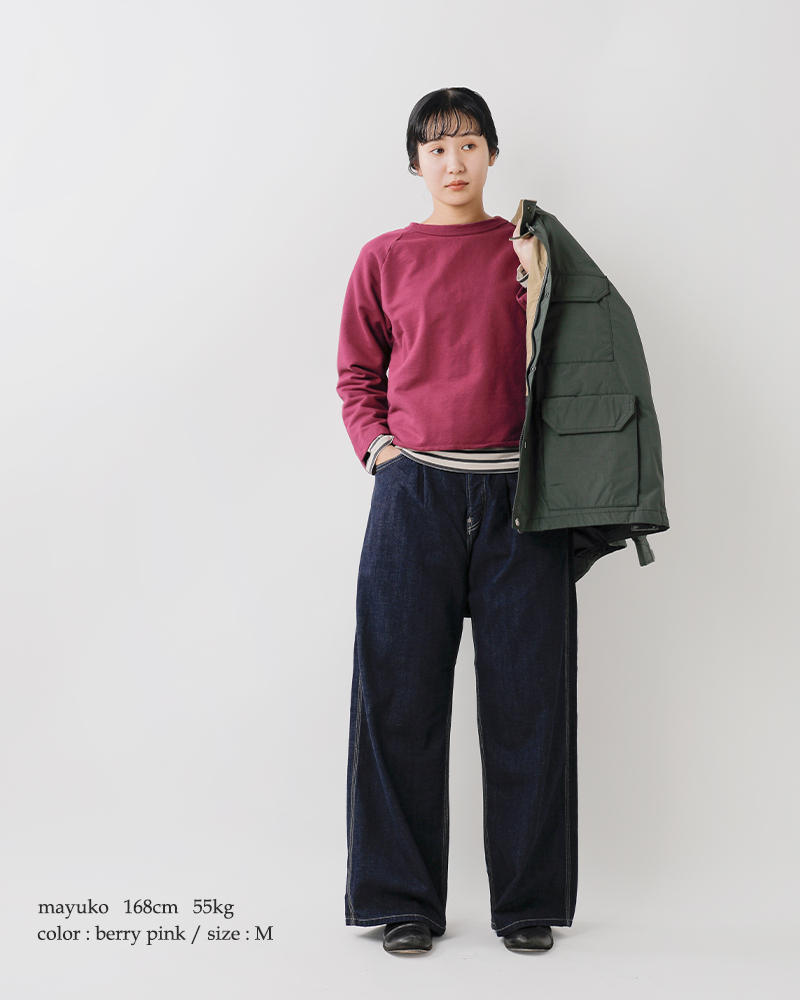 WALLA WALLA SPORTS(ワラワラスポーツ)裏毛ルーズベースボール長袖スウェットシャツ“WSLOOSEBASEBALLSWEAT”ww130081-sr