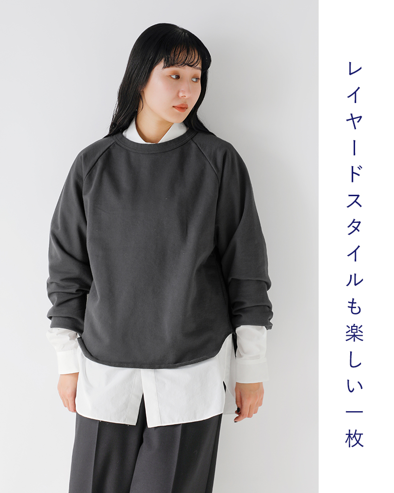 WALLA WALLA SPORTS(ワラワラスポーツ)裏毛ルーズベースボール長袖スウェットシャツ“WSLOOSEBASEBALLSWEAT”ww130081-sr