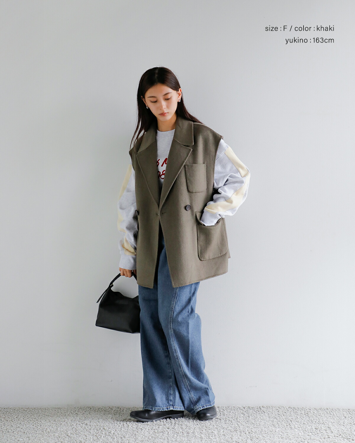 YENN(イエン)ダブルフェイスベストジャケット “DOUBLE FACE VEST JK” y253-41089