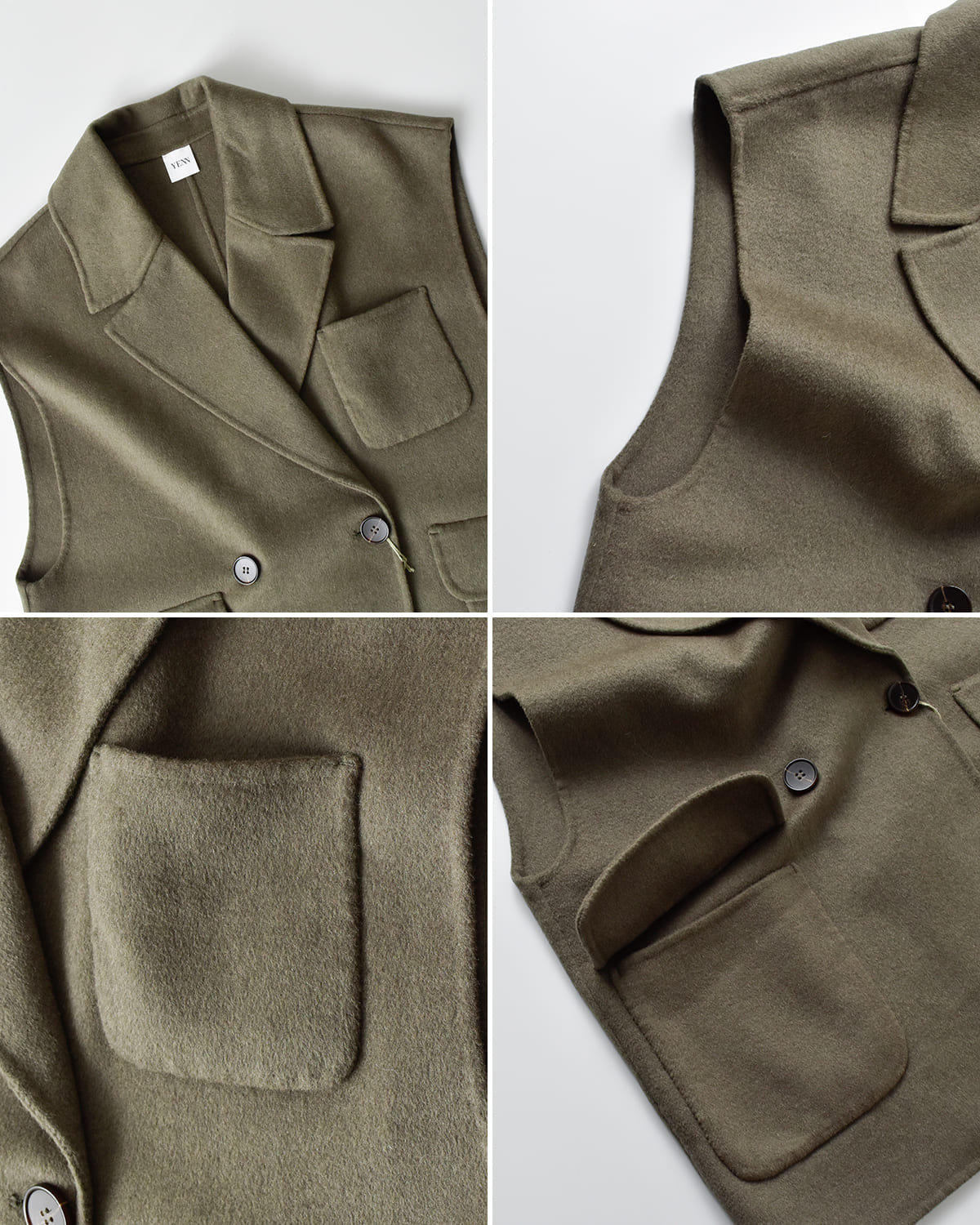 YENN(イエン)ダブルフェイスベストジャケット “DOUBLE FACE VEST JK” y253-41089