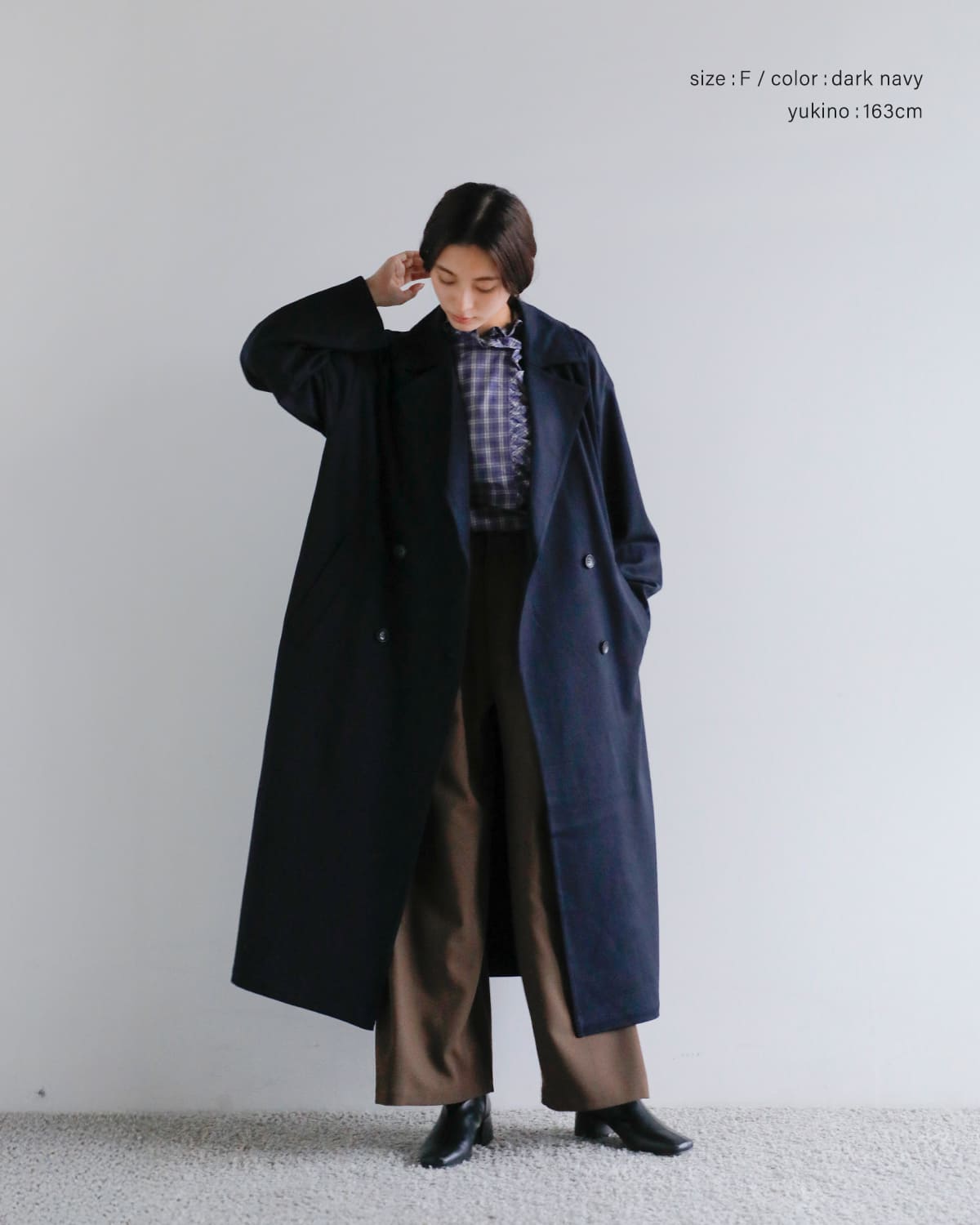 YENN(イエン)タックデザインマキシコート “TUCK DESIGN MAXI CT” y253-71088